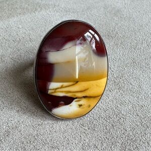 Oval Multicolor Stone Ring